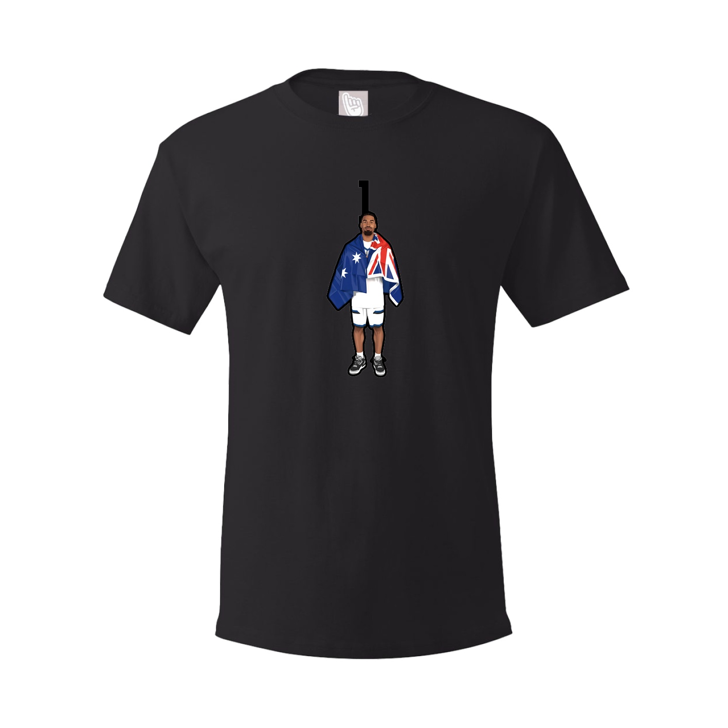 Youth Tee — Number Top in Black