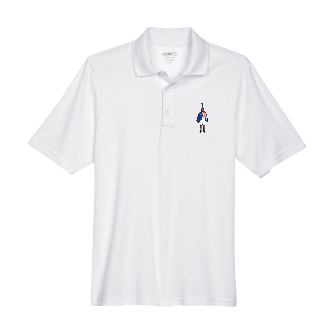 Performance Polo — Number Top in White