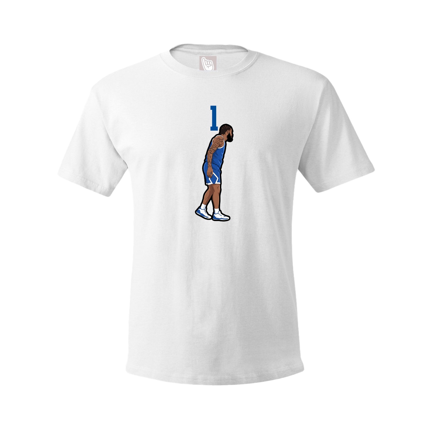 Youth Tee — Number Top in White