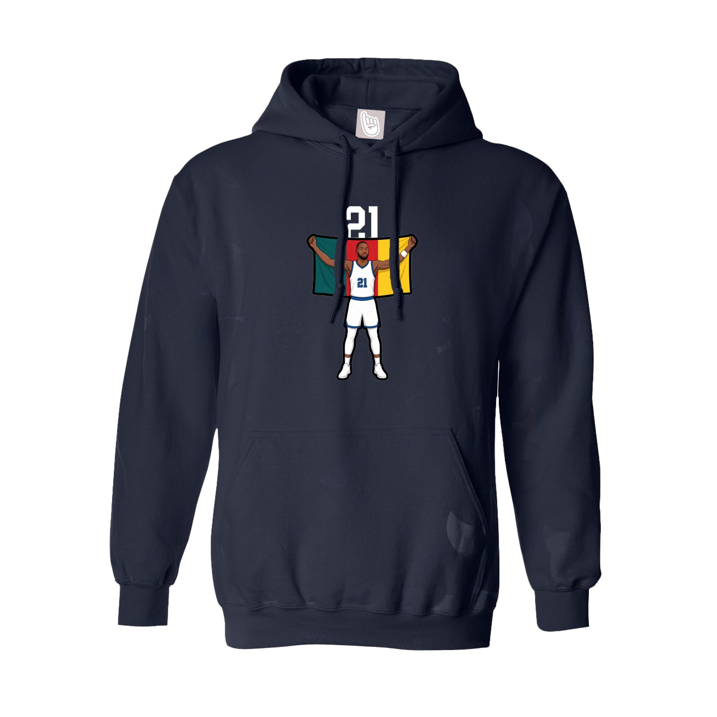 Hoodie — Number Top in Navy