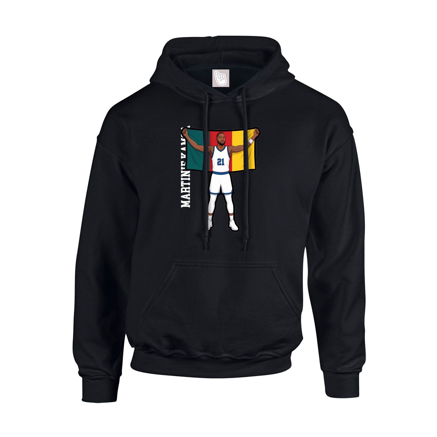 Youth Hoodie — Name Vertical in Black