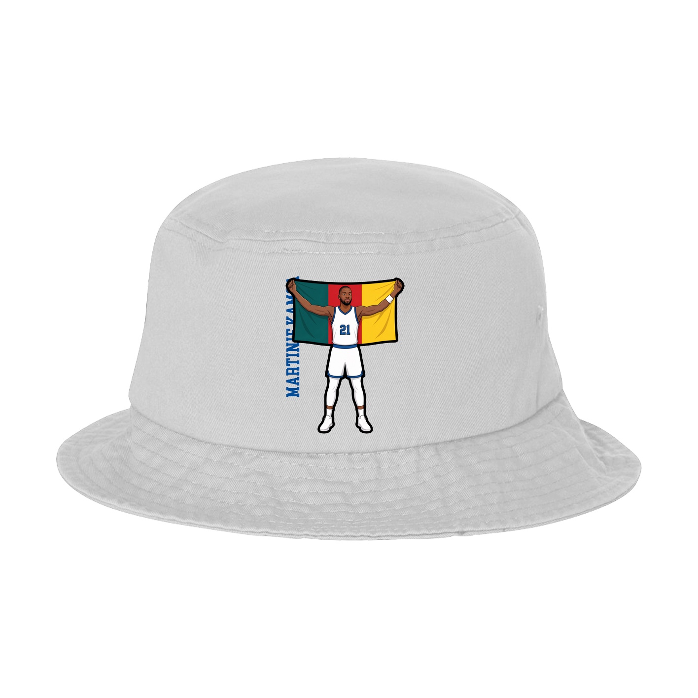 Bucket Cap — Name Vertical in White