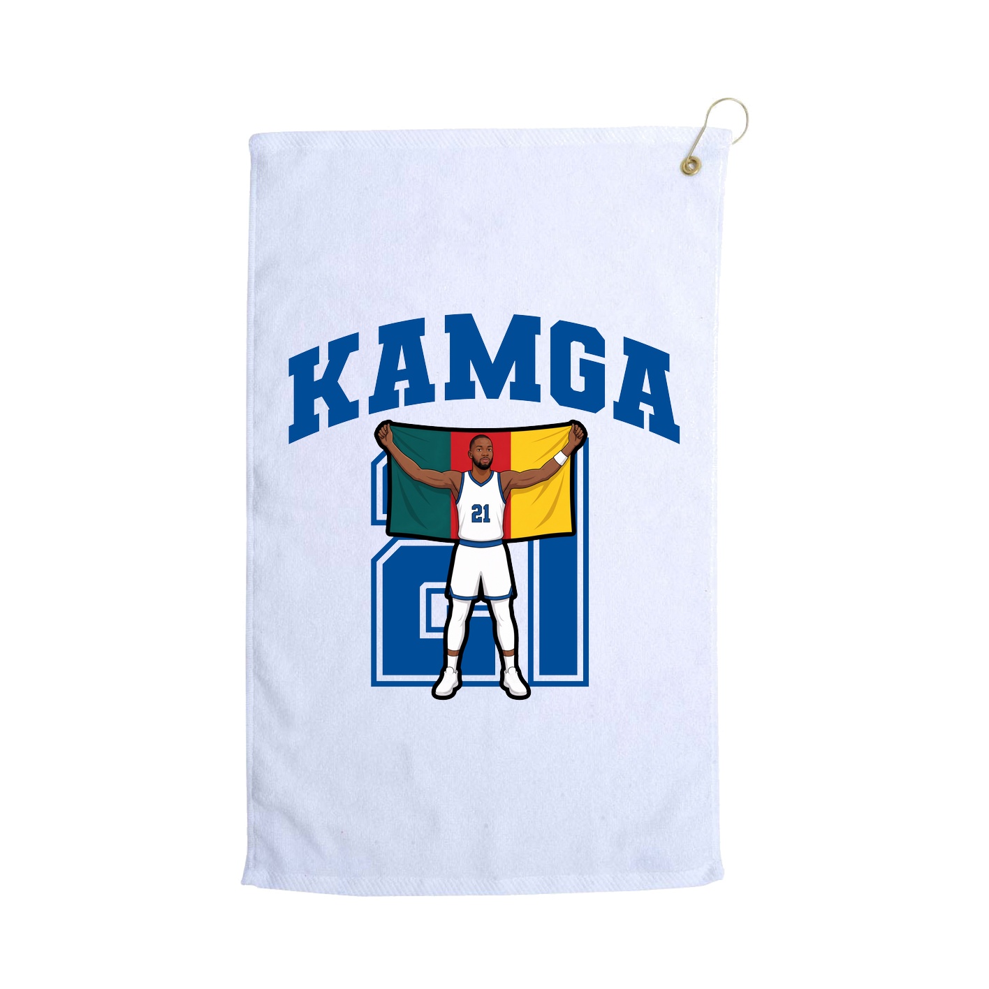 Golf Towel — Number in White