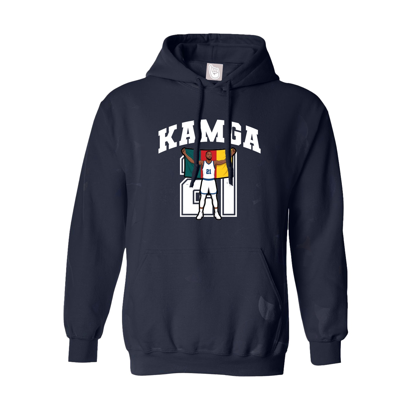 Youth Hoodie — Number in Navy