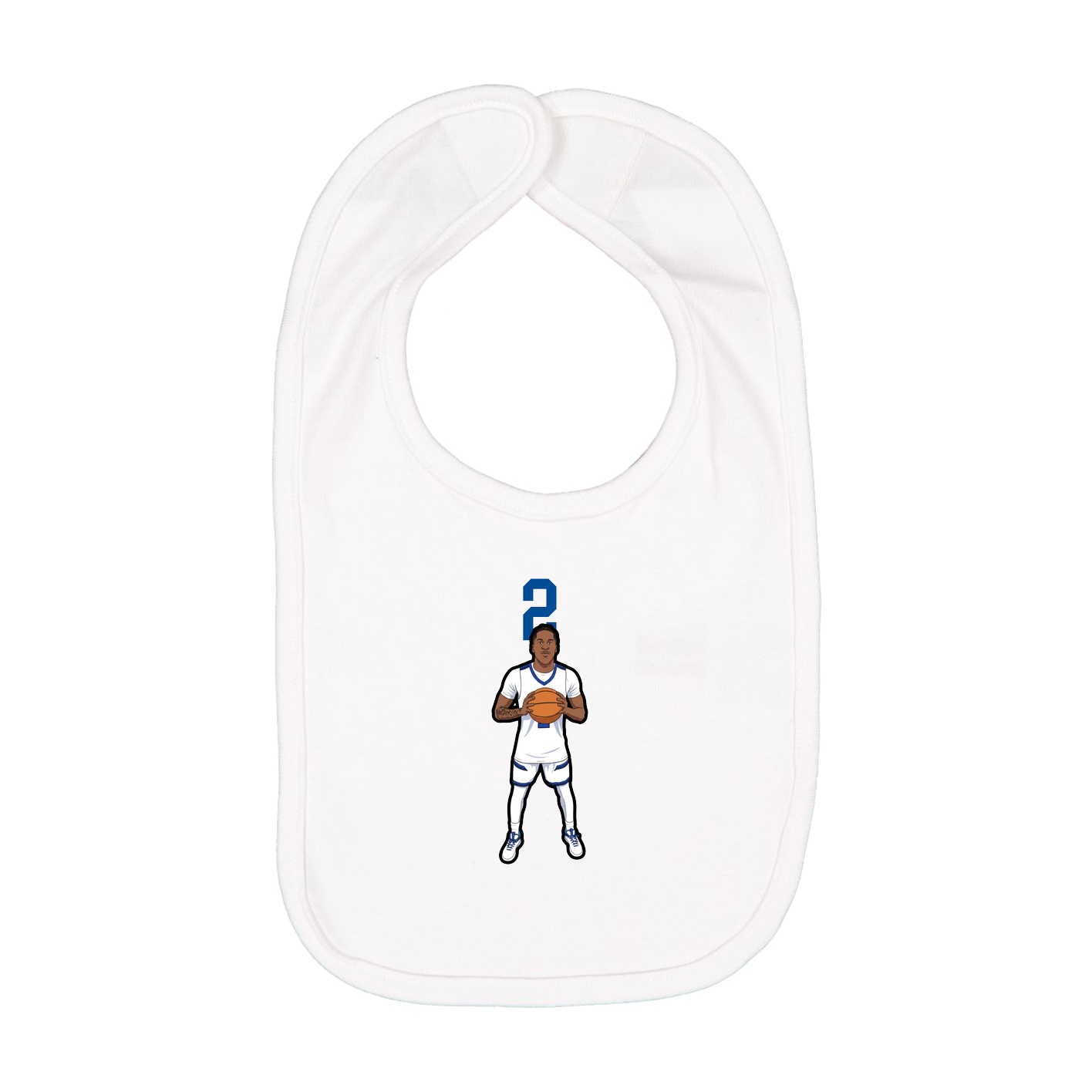 Infant Bib — Number Top in White