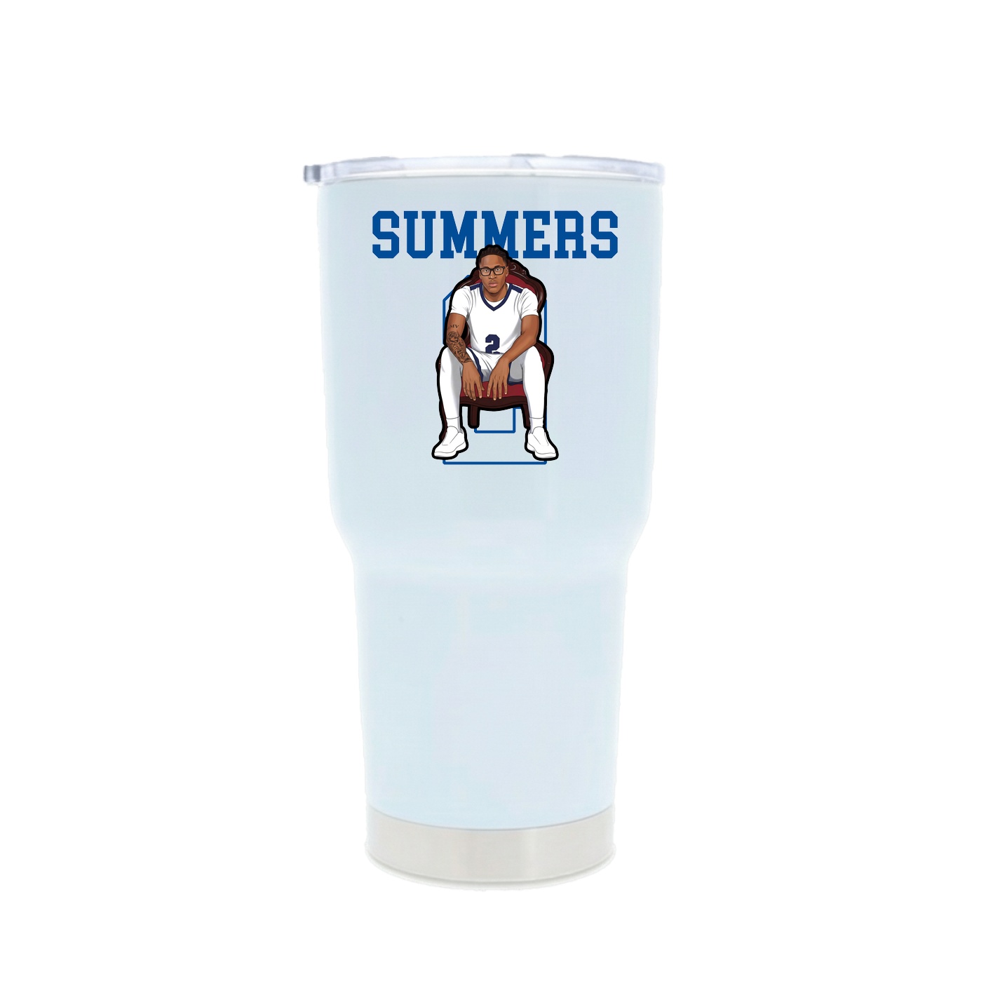 30oz Stainless Steel Tumbler — Shirsey in White