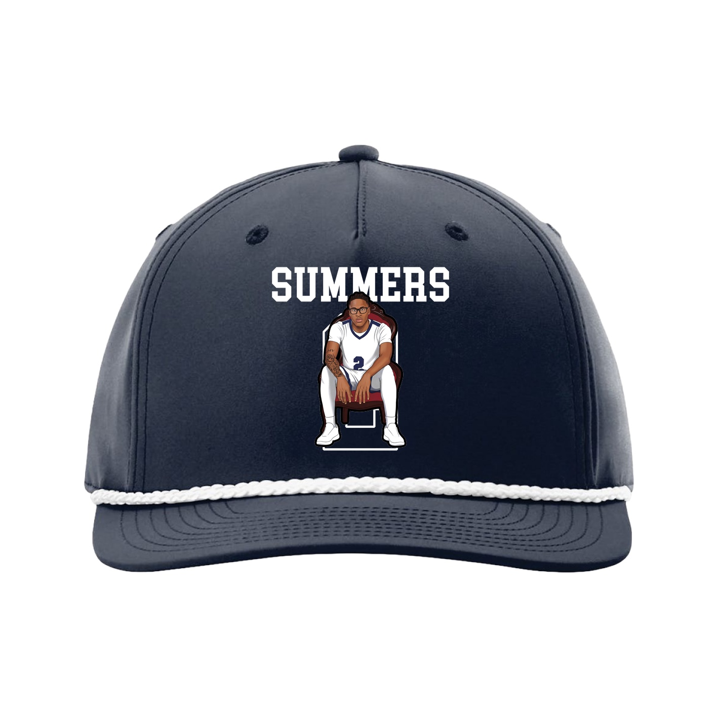 Five-Panel Classic Rope Cap — Shirsey in Navy