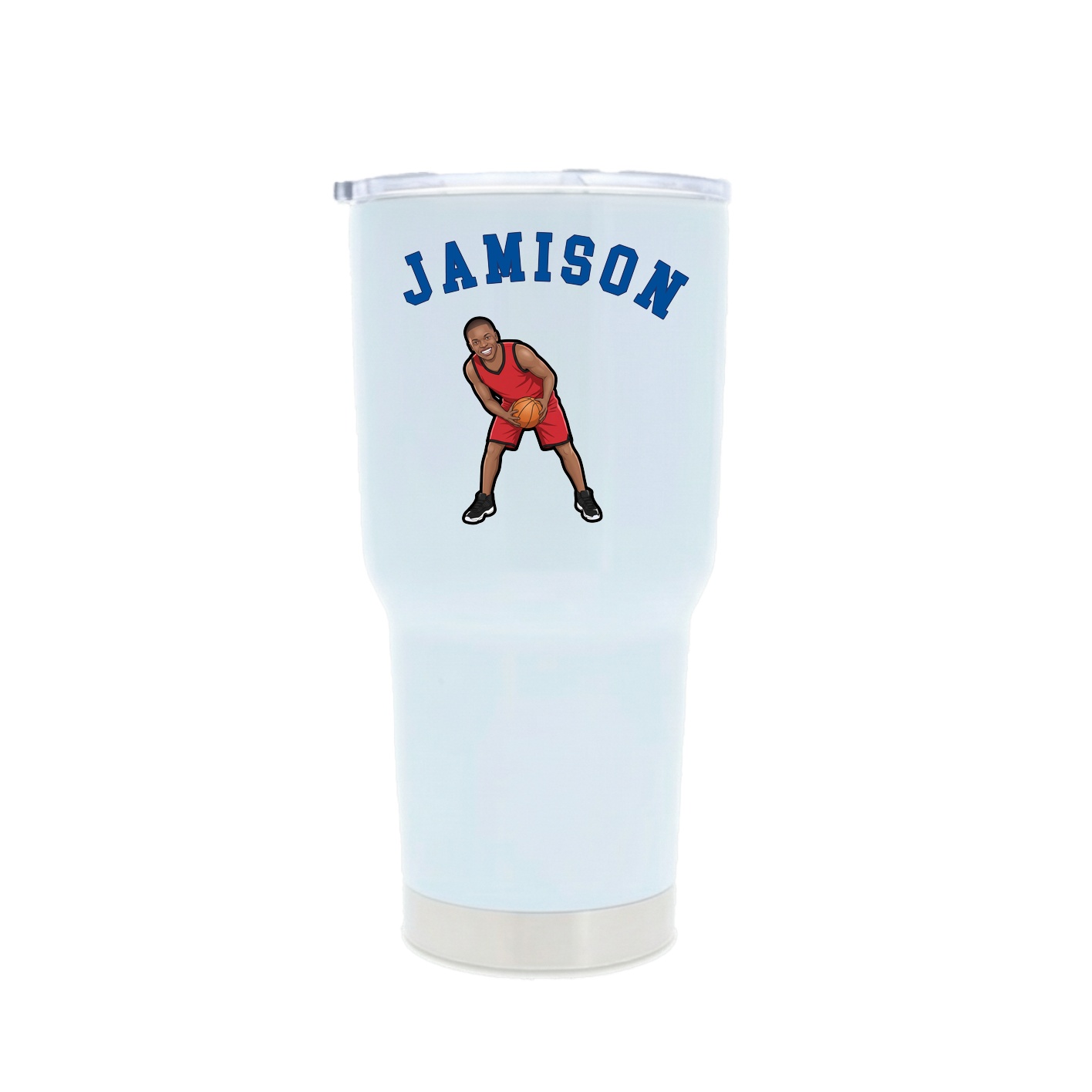 30oz Stainless Steel Tumbler — Shirsey Arch in White