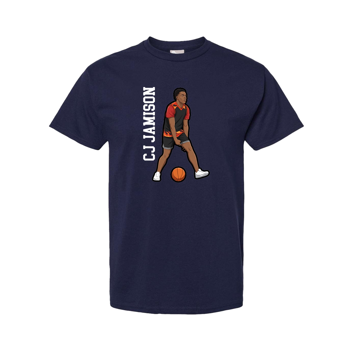 Tee — Name Vertical in Navy