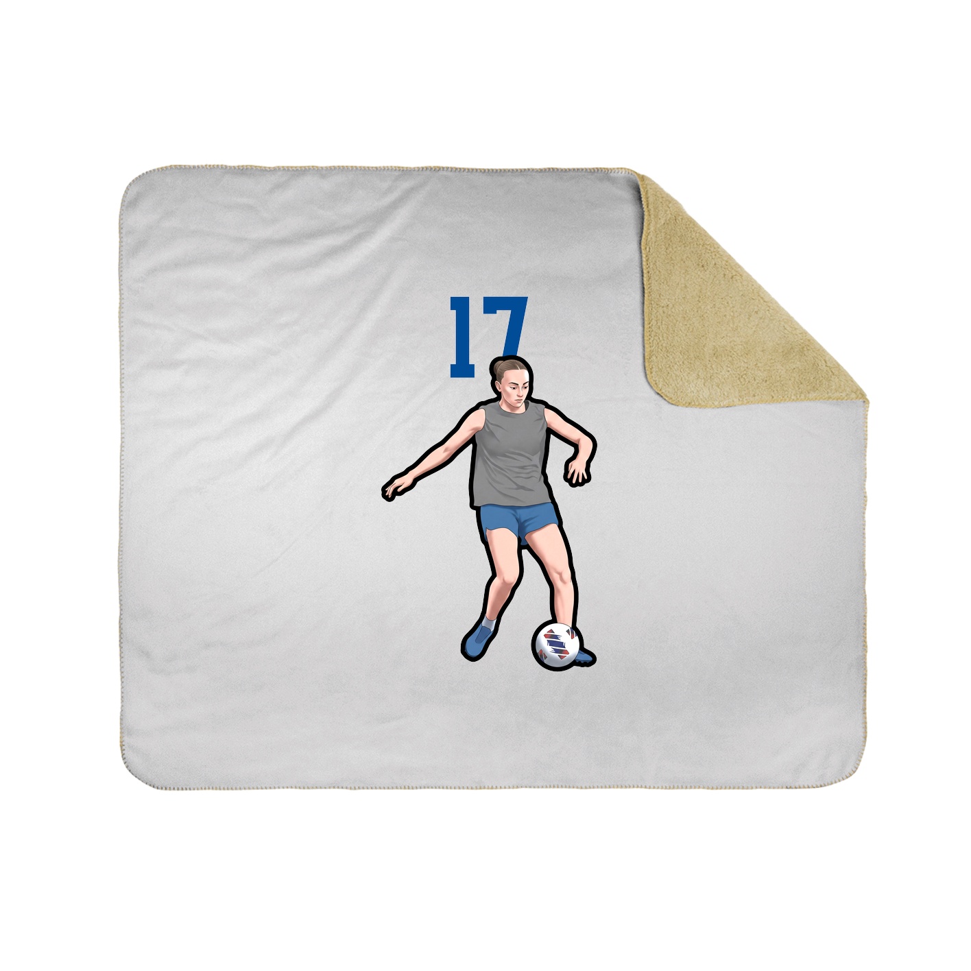 Throw Blanket — Number Top in White