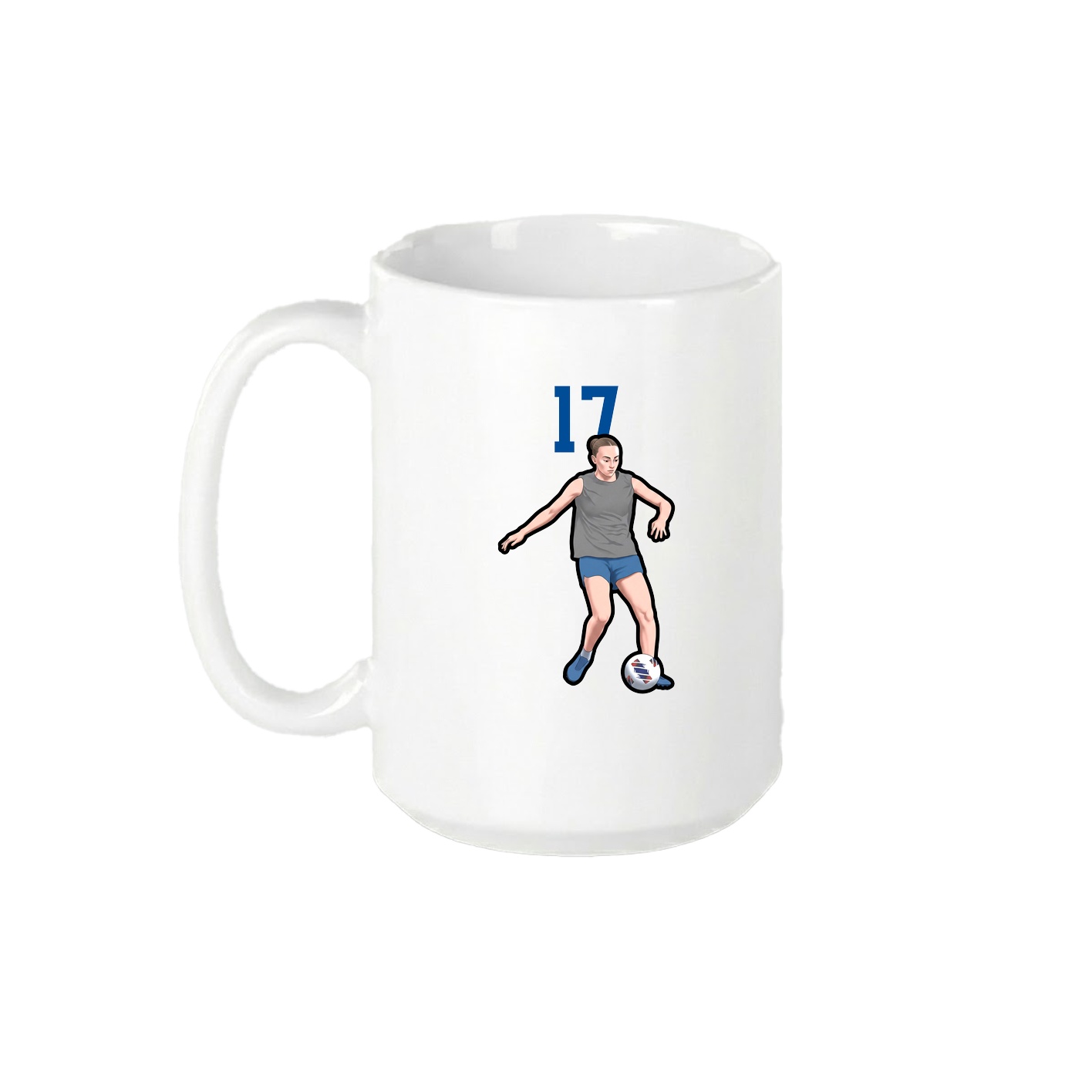 15oz Coffee Mug — Number Top in White