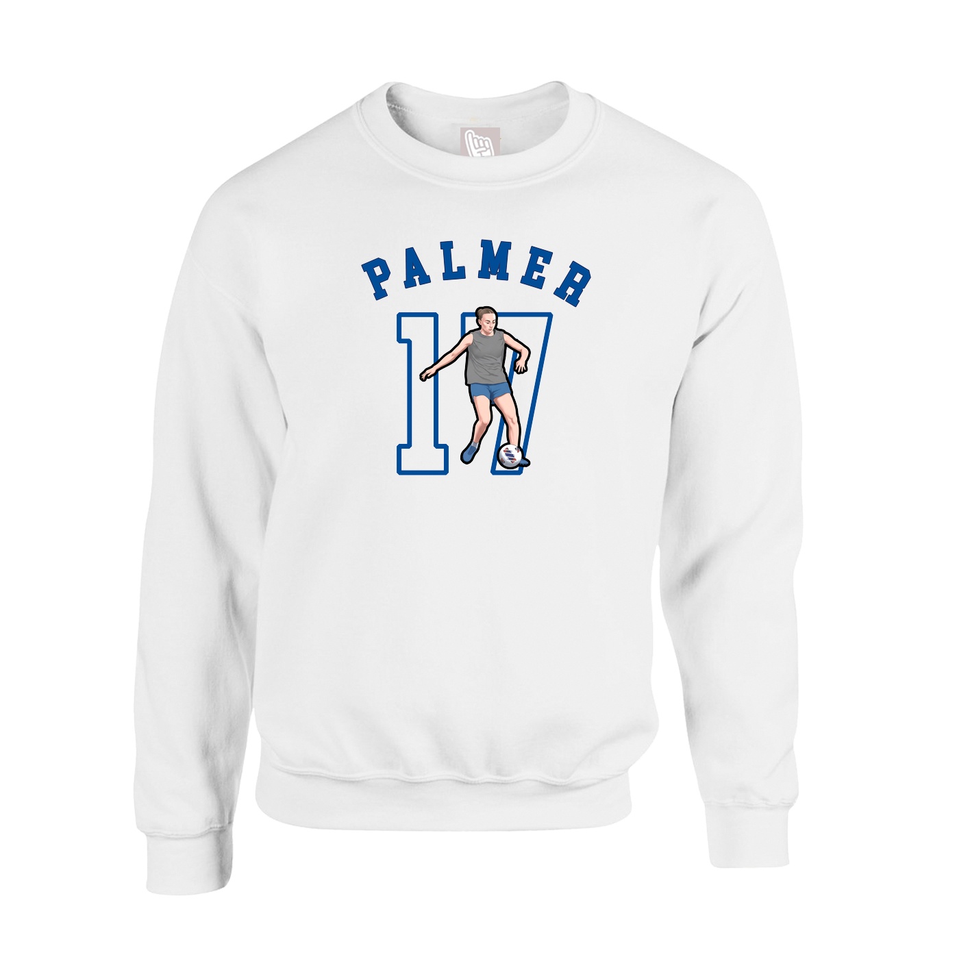 Fleece Crew — Shirsey Arch in White