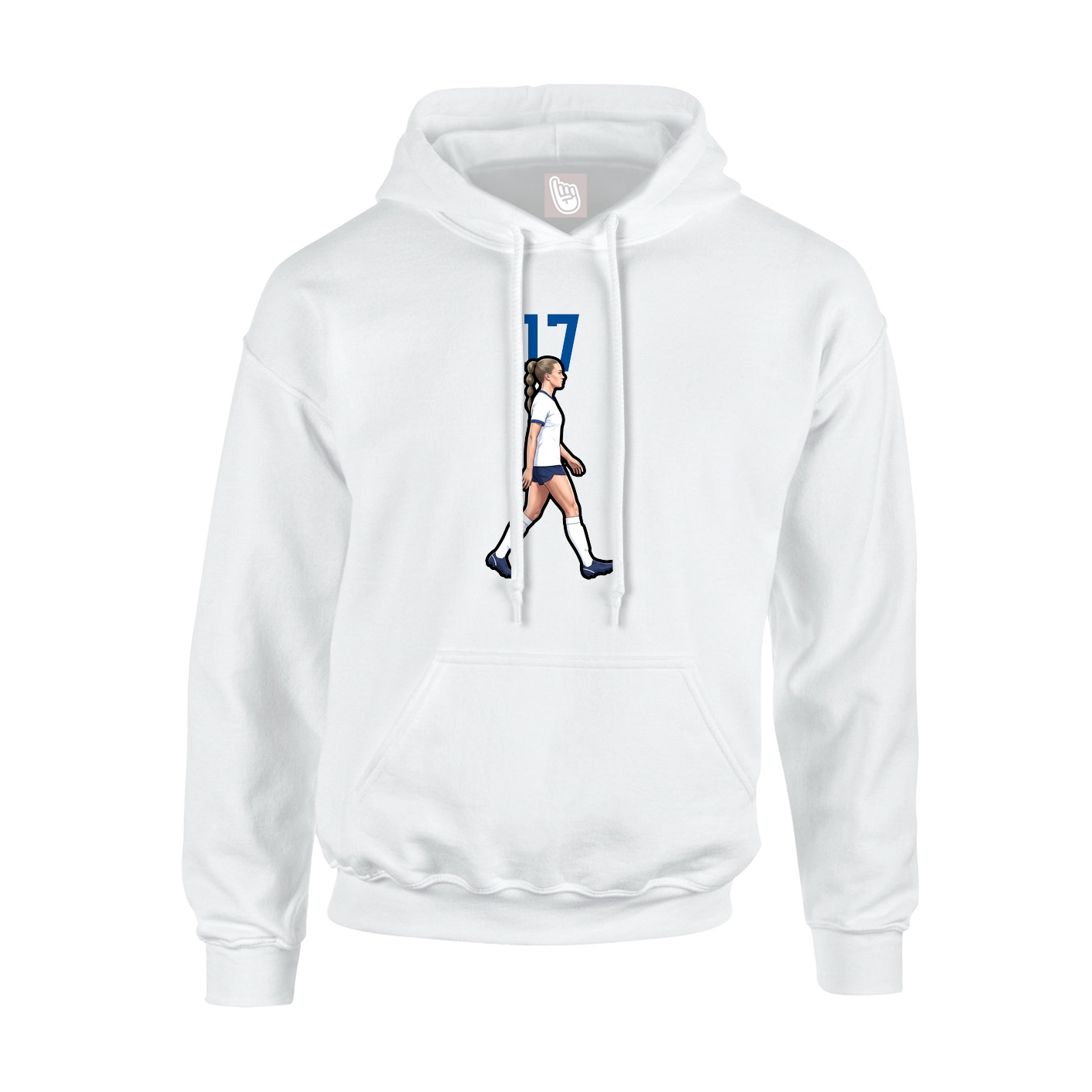 Hoodie — Number Top in White