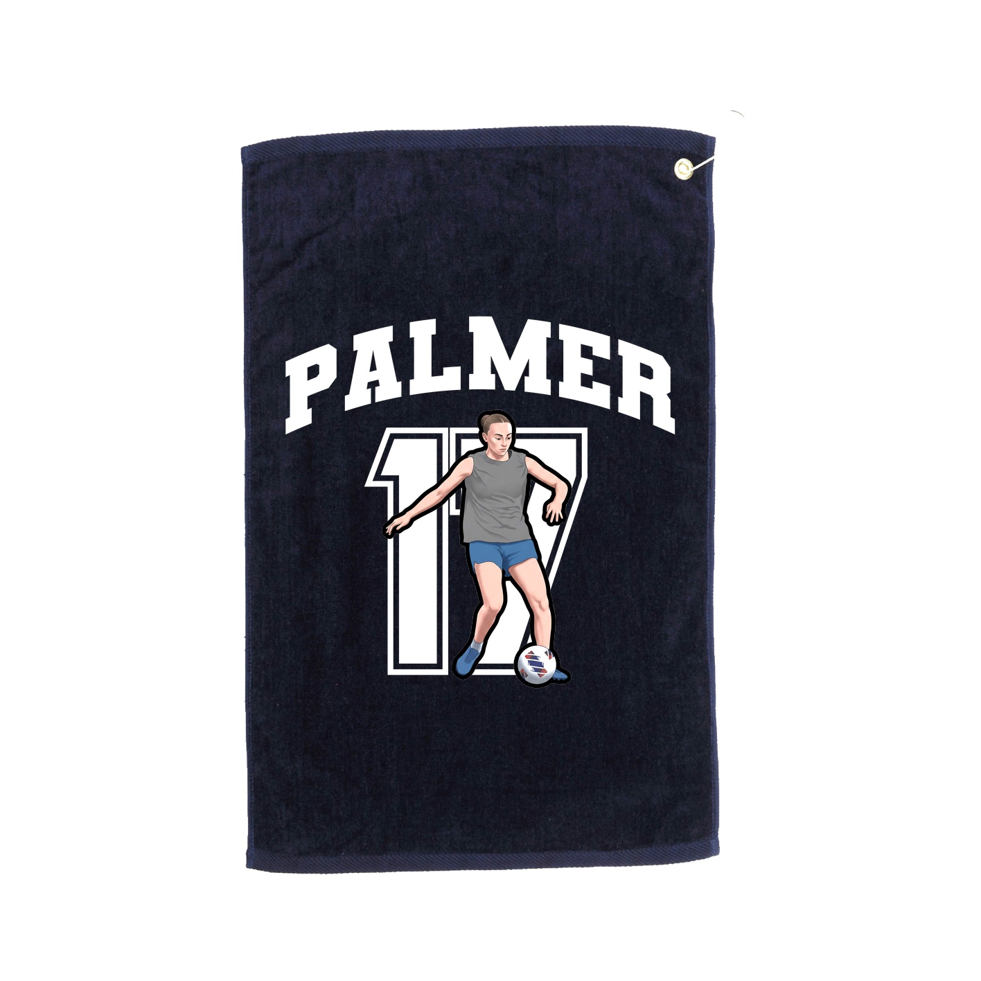 Golf Towel — Number in Navy