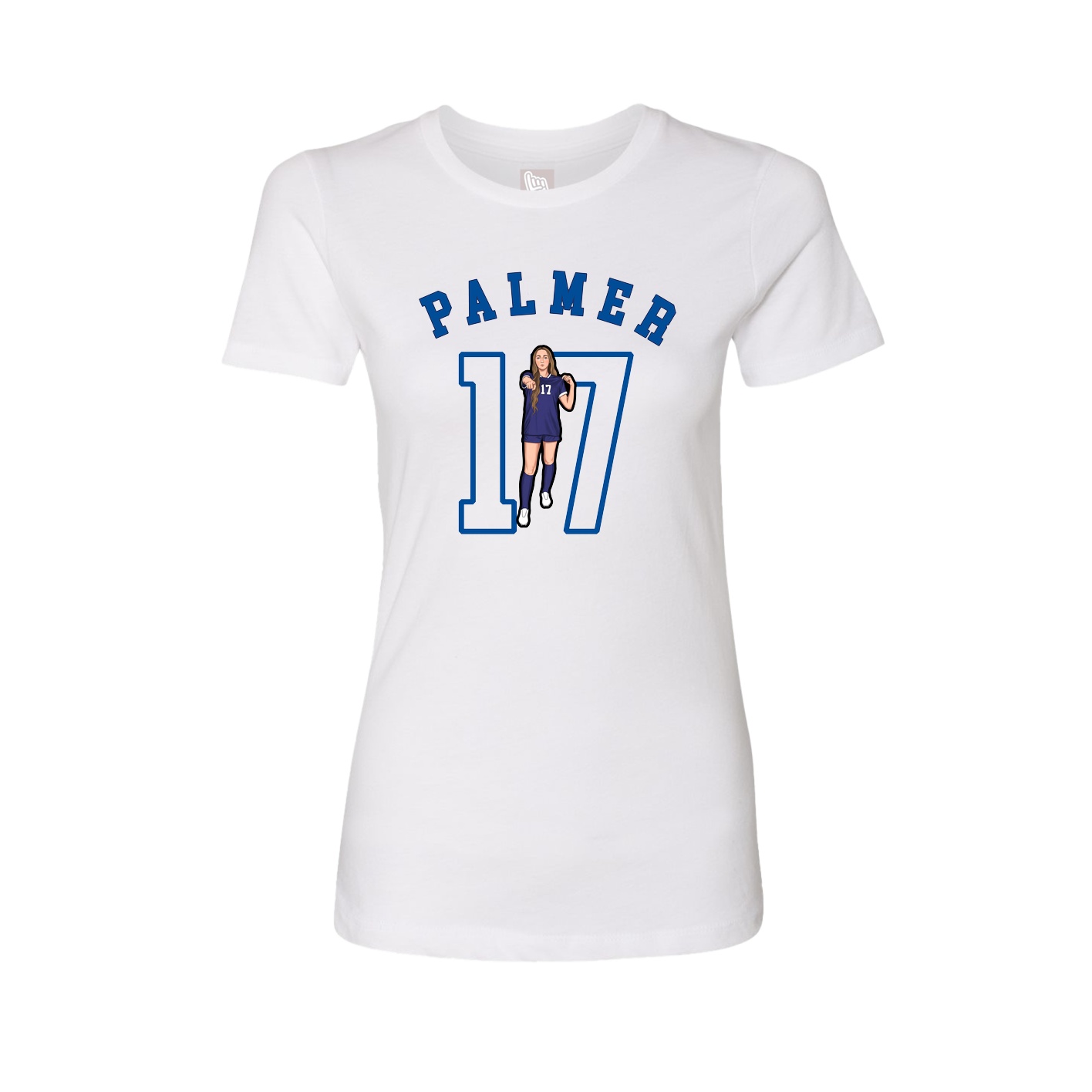 Fitted Women's Tee — Shirsey Arch in White