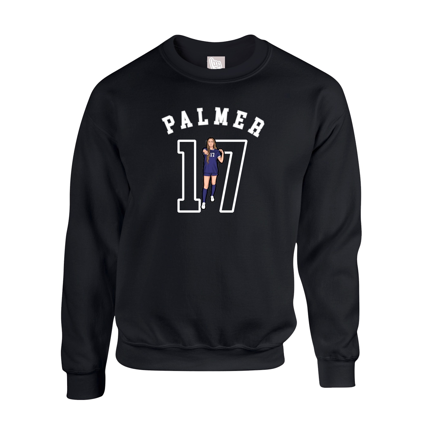 Fleece Crew — Shirsey Arch in Black