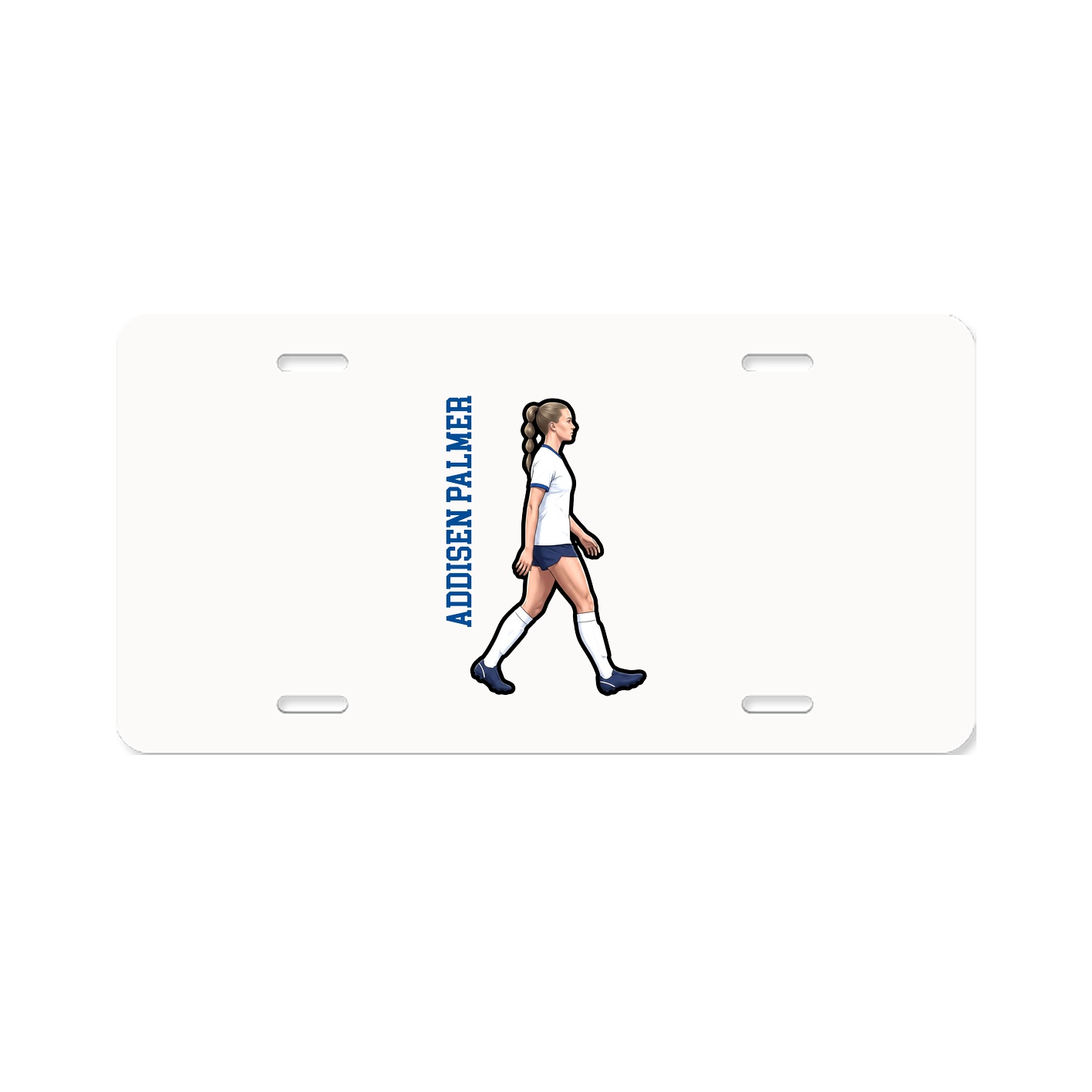 License Plate — Name Vertical in Classic