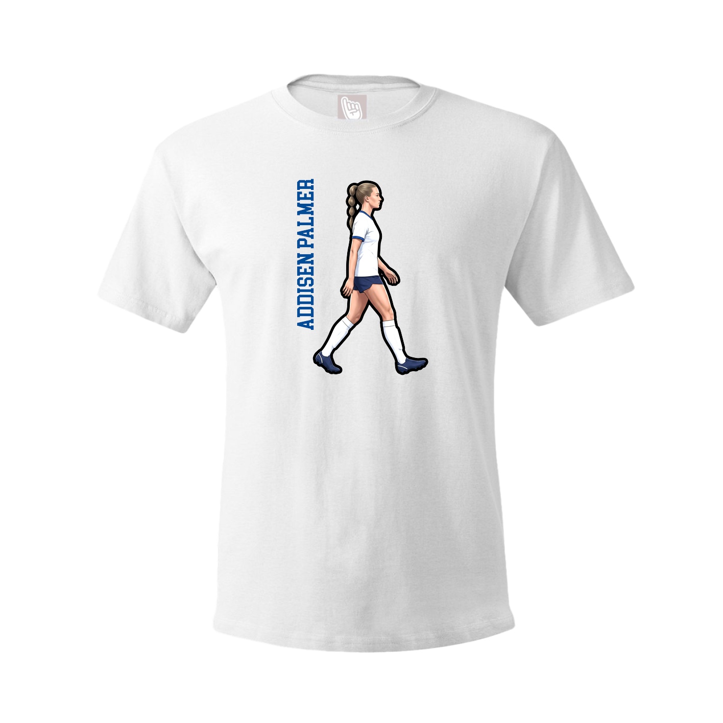Youth Tee — Name Vertical in White