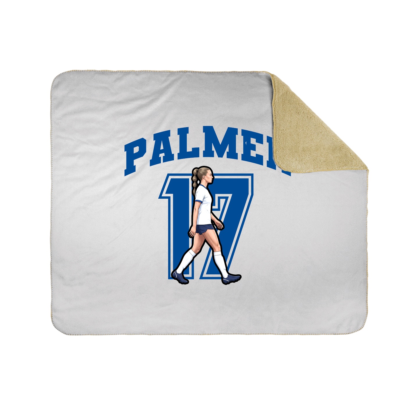 Throw Blanket — Number in White
