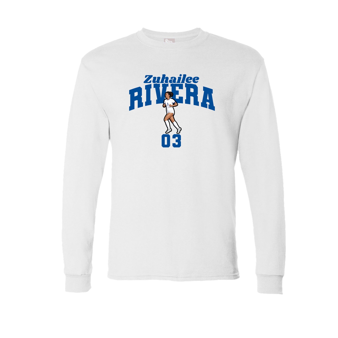 Long Sleeve Tee — Signature Arch in White