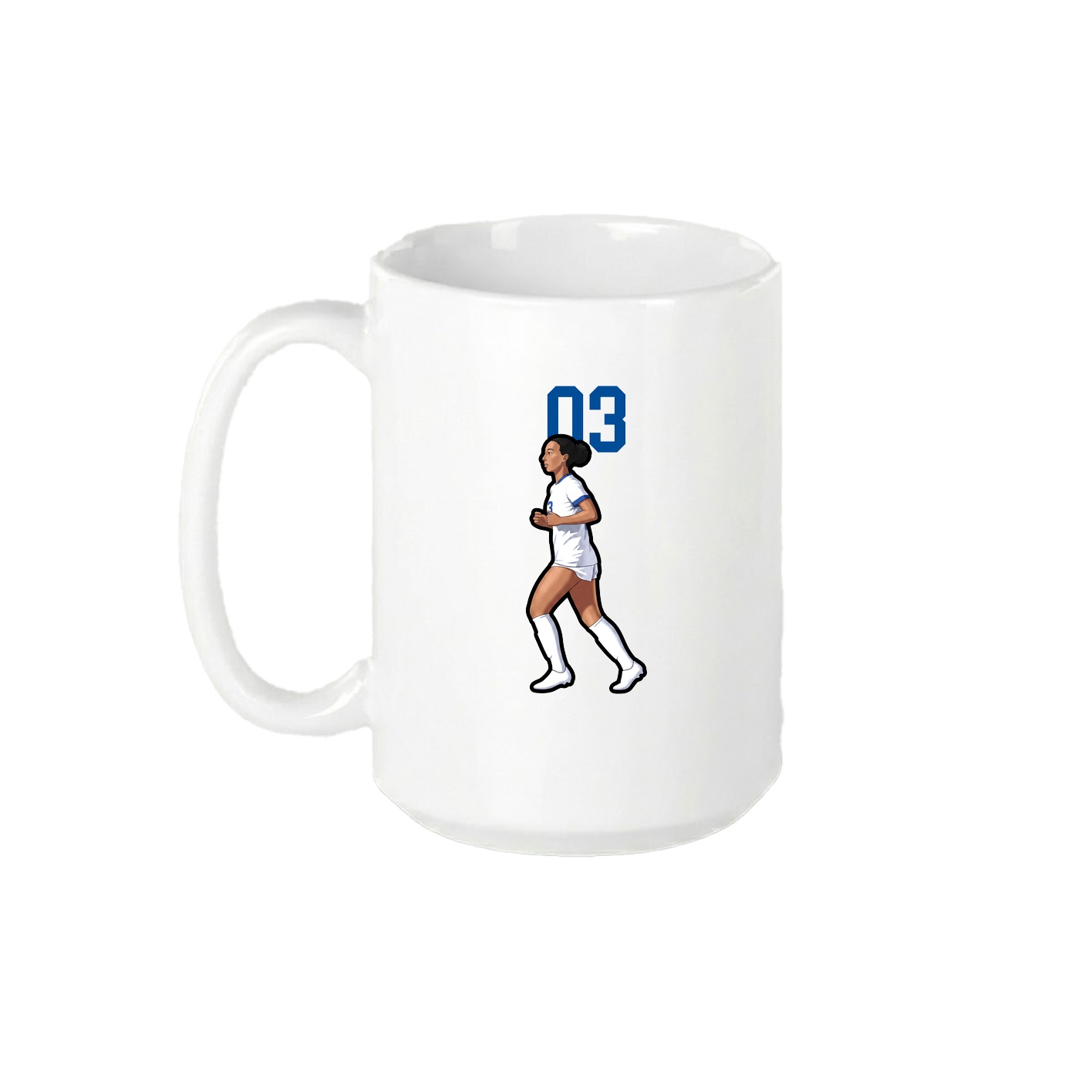 15oz Coffee Mug — Number Top in White