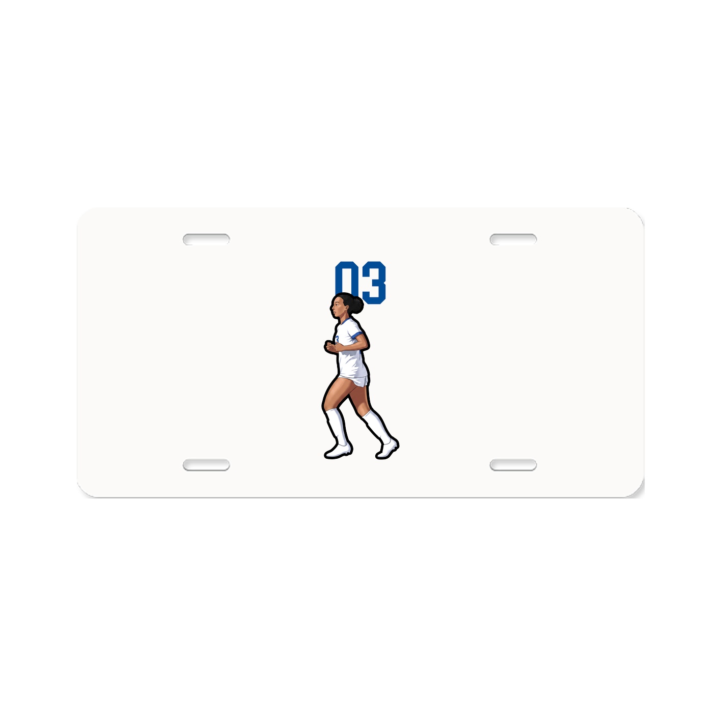 License Plate — Number Top in Classic
