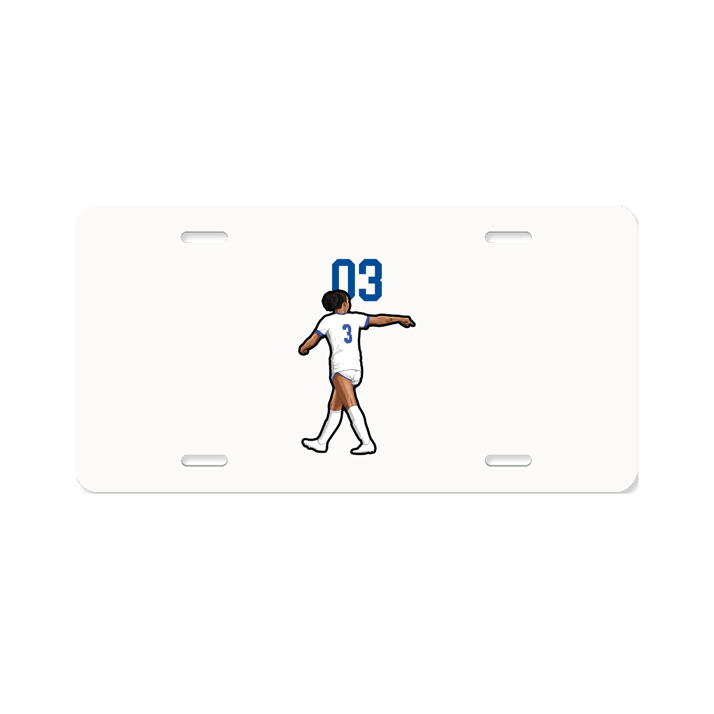 License Plate — Number Top in Classic