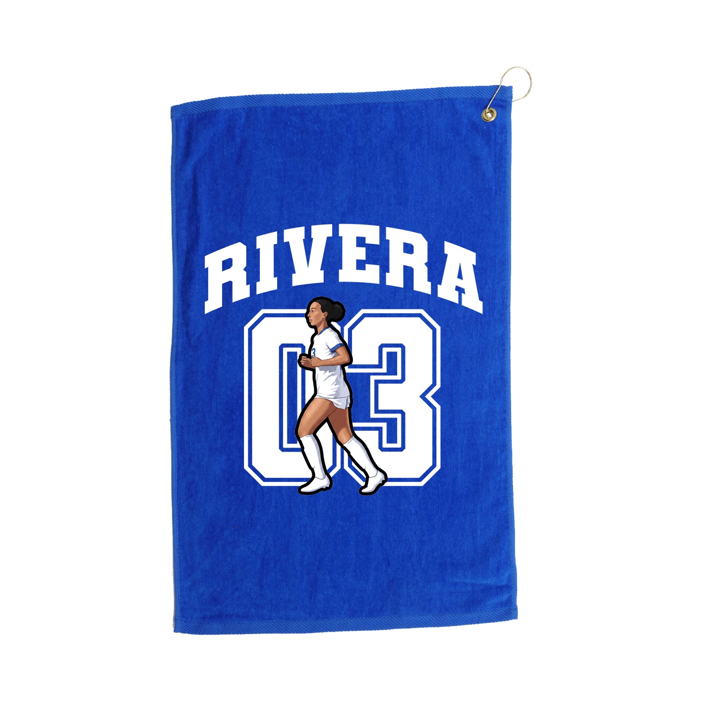 Golf Towel — Number in Royal