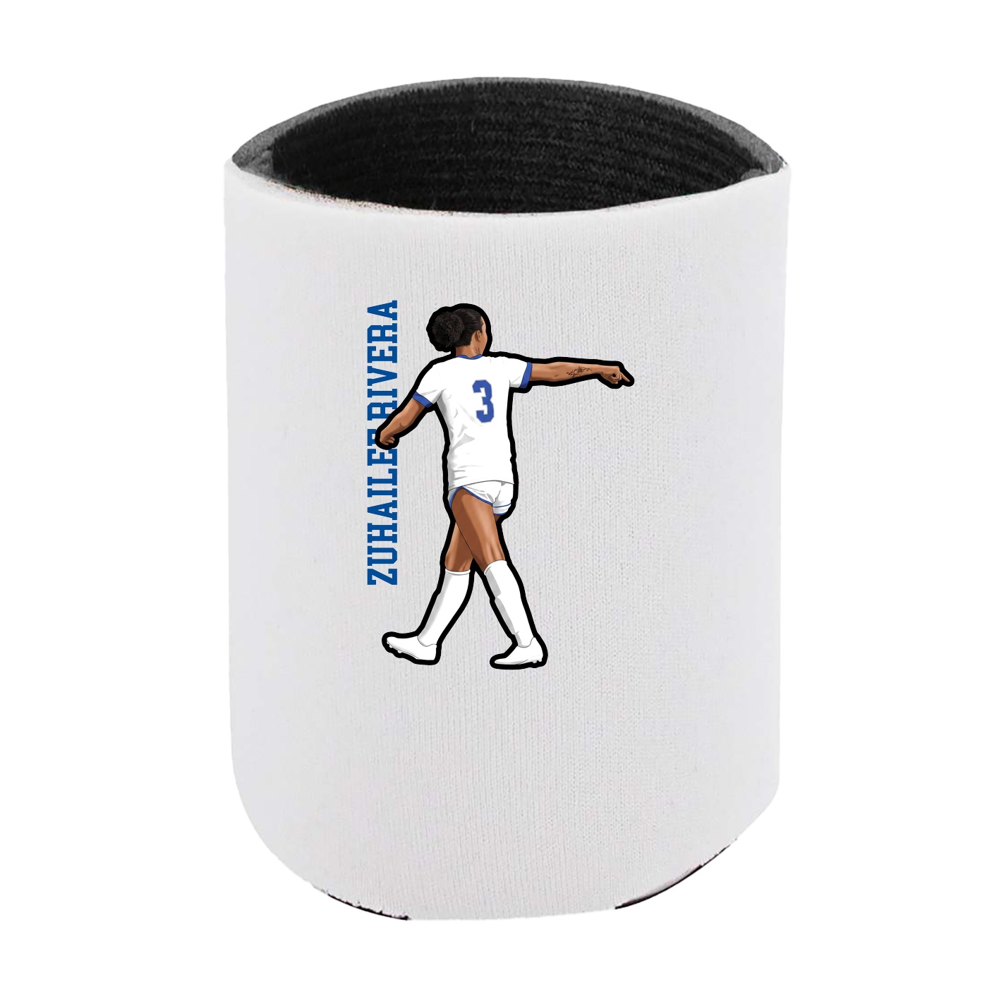 Can Holder — Name Vertical in White