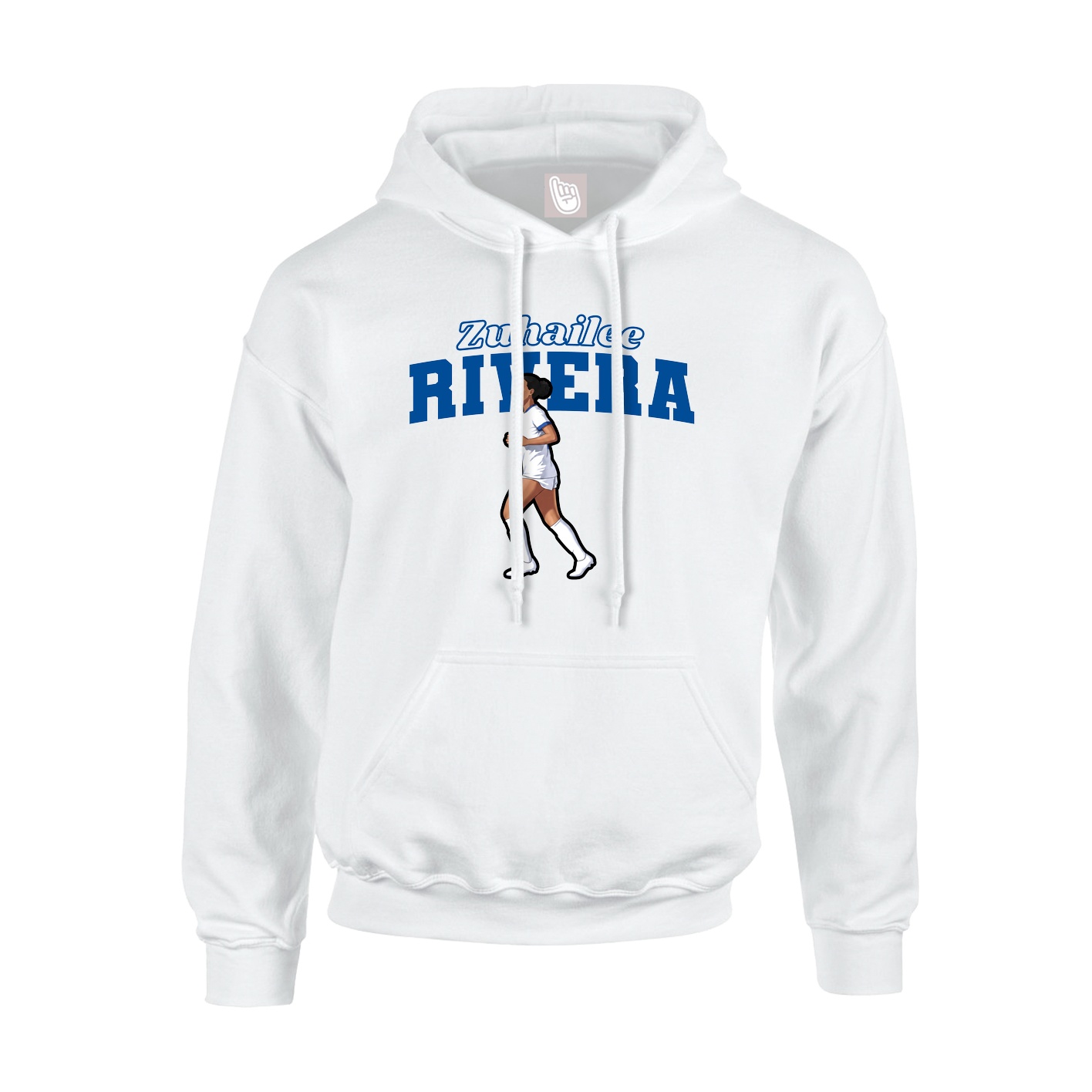 Hoodie — Name Arch in White