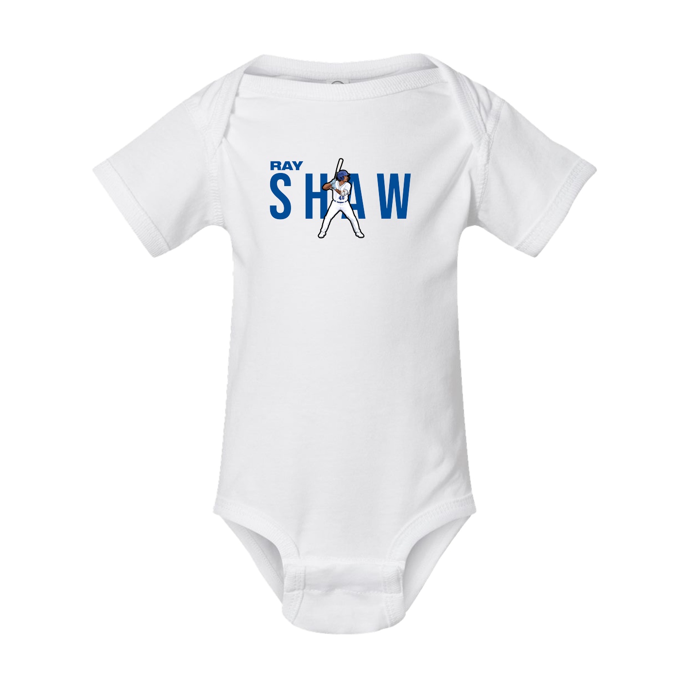 Baby Onesie — Player Name in White