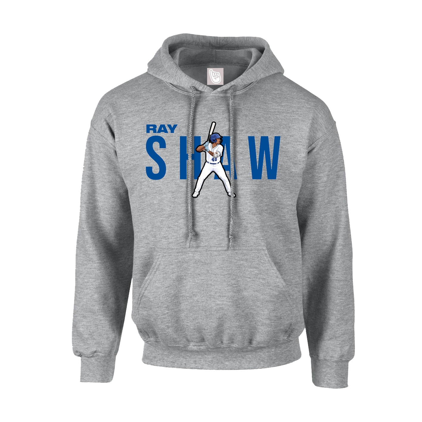 Youth Hoodie — Player Name in Grey