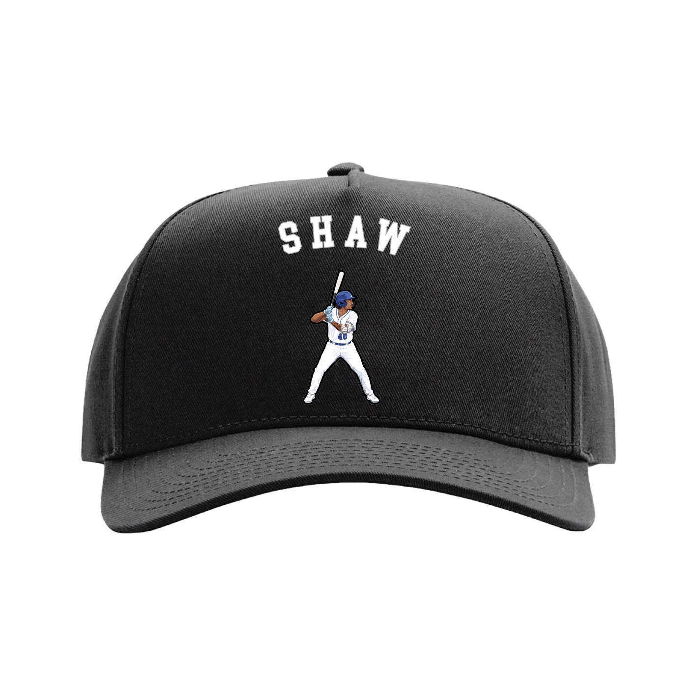 Full Fabric Five-Panel Champ Cap — Shirsey Arch in Black