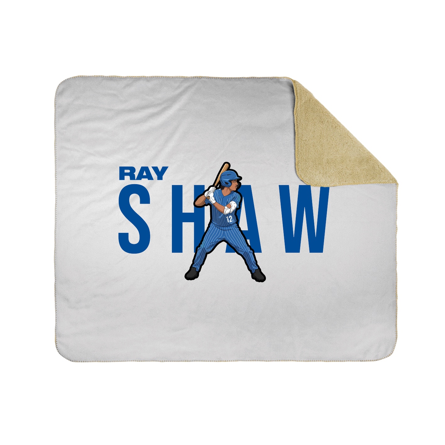 Throw Blanket — Player Name in White