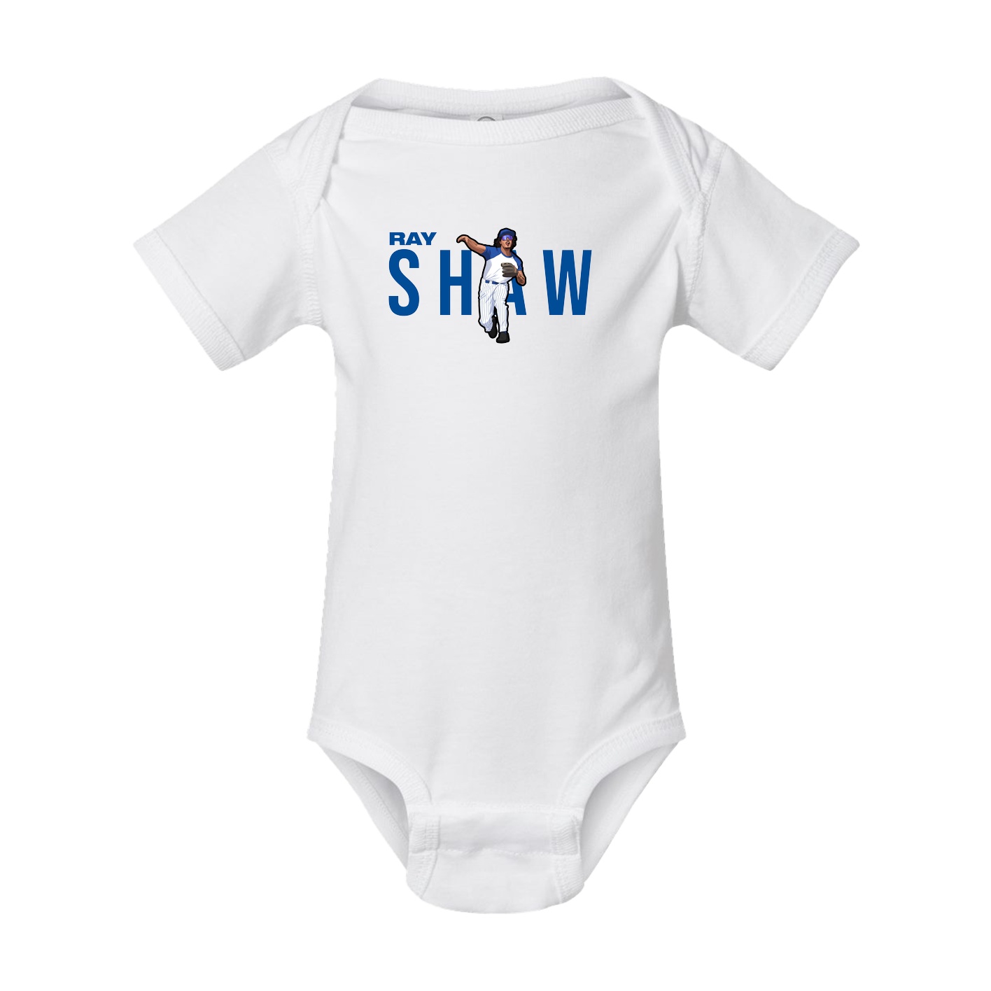 Baby Onesie — Player Name in White