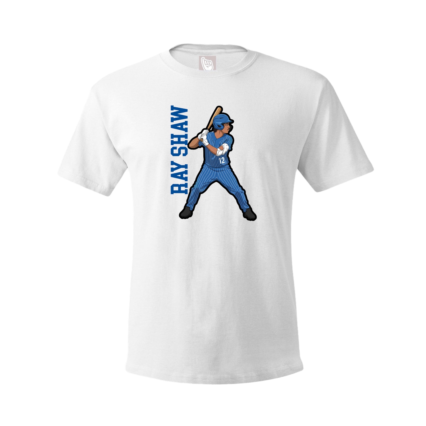 Tee — Name Vertical in White
