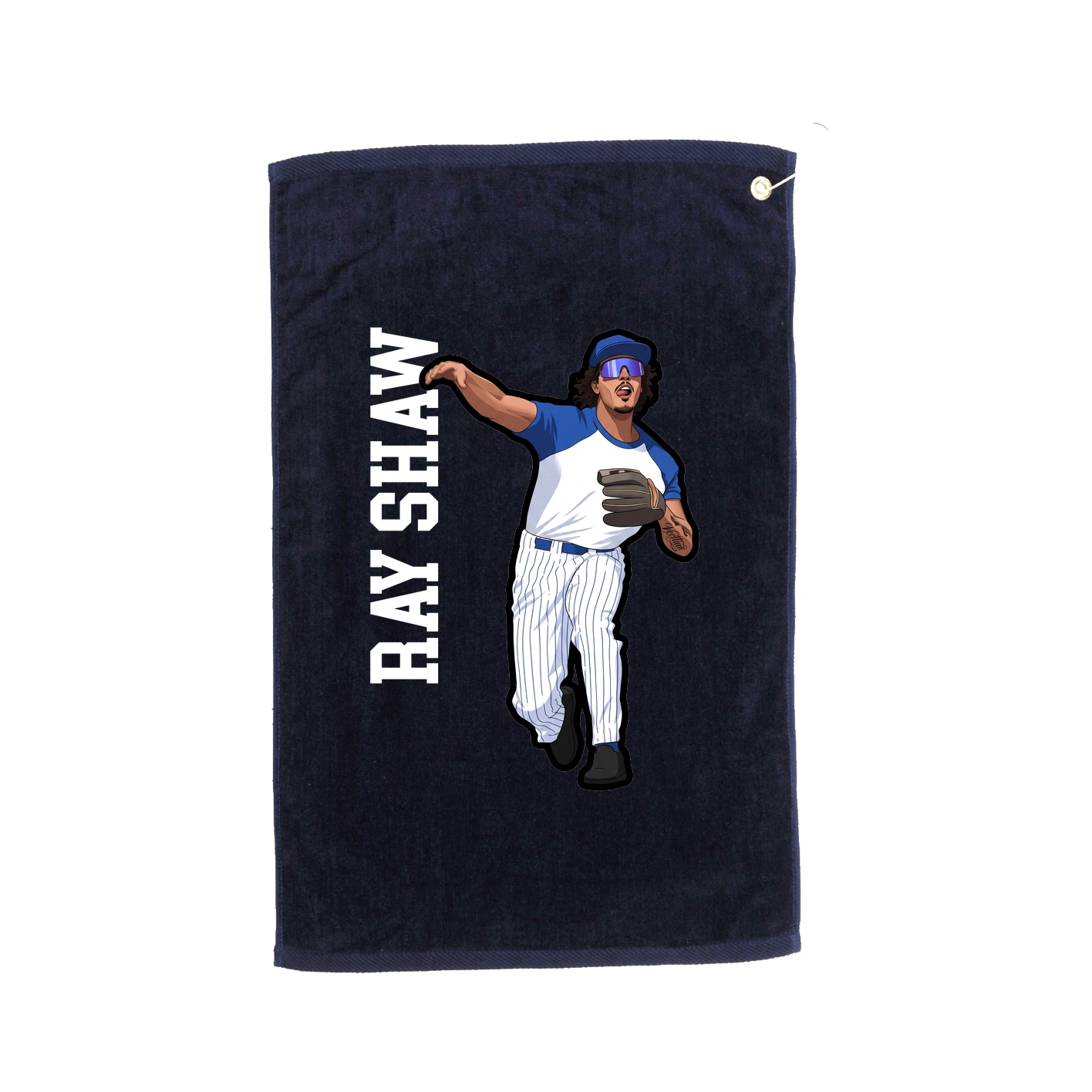 Golf Towel — Name Vertical in Navy