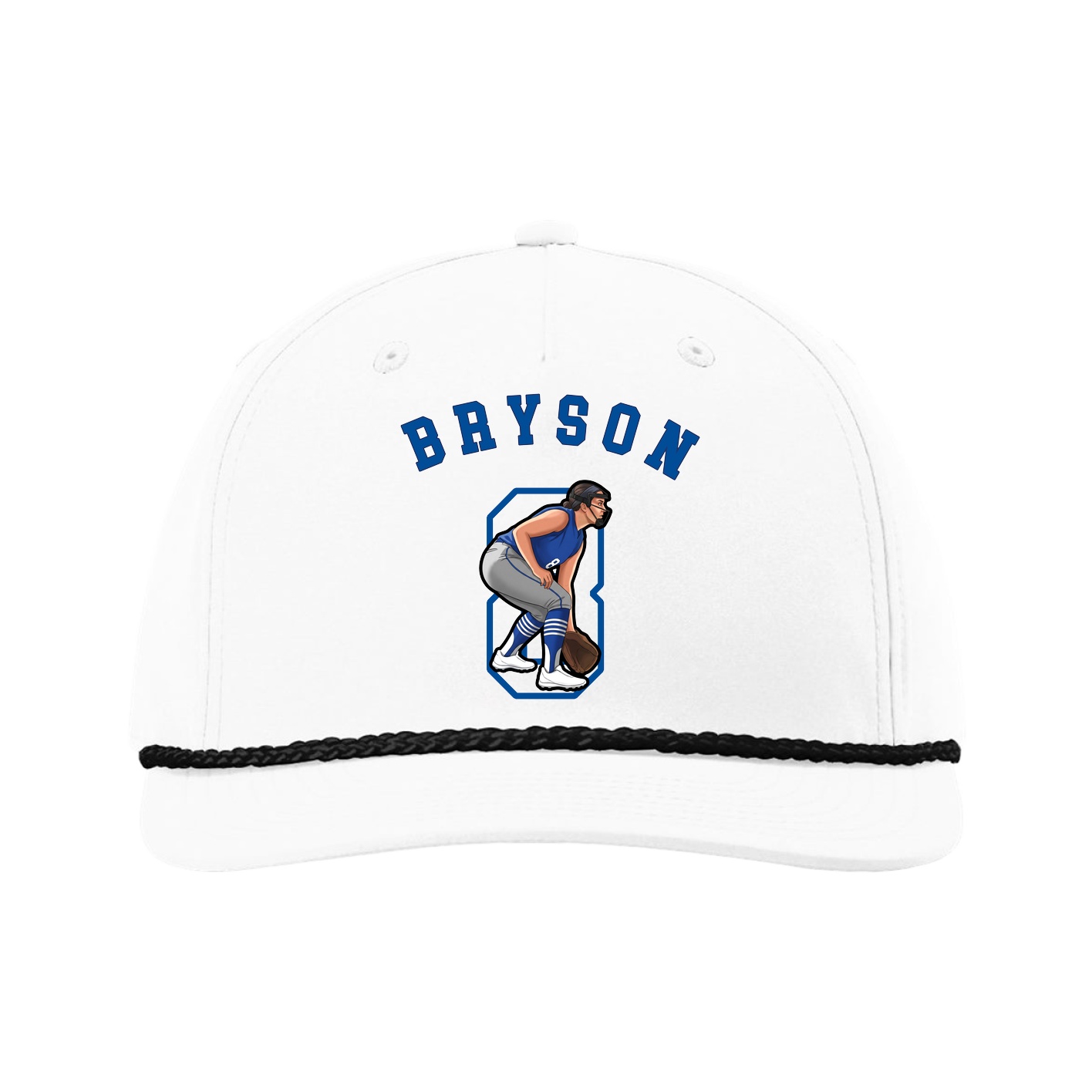 Five-Panel Classic Rope Cap — Shirsey Arch in White