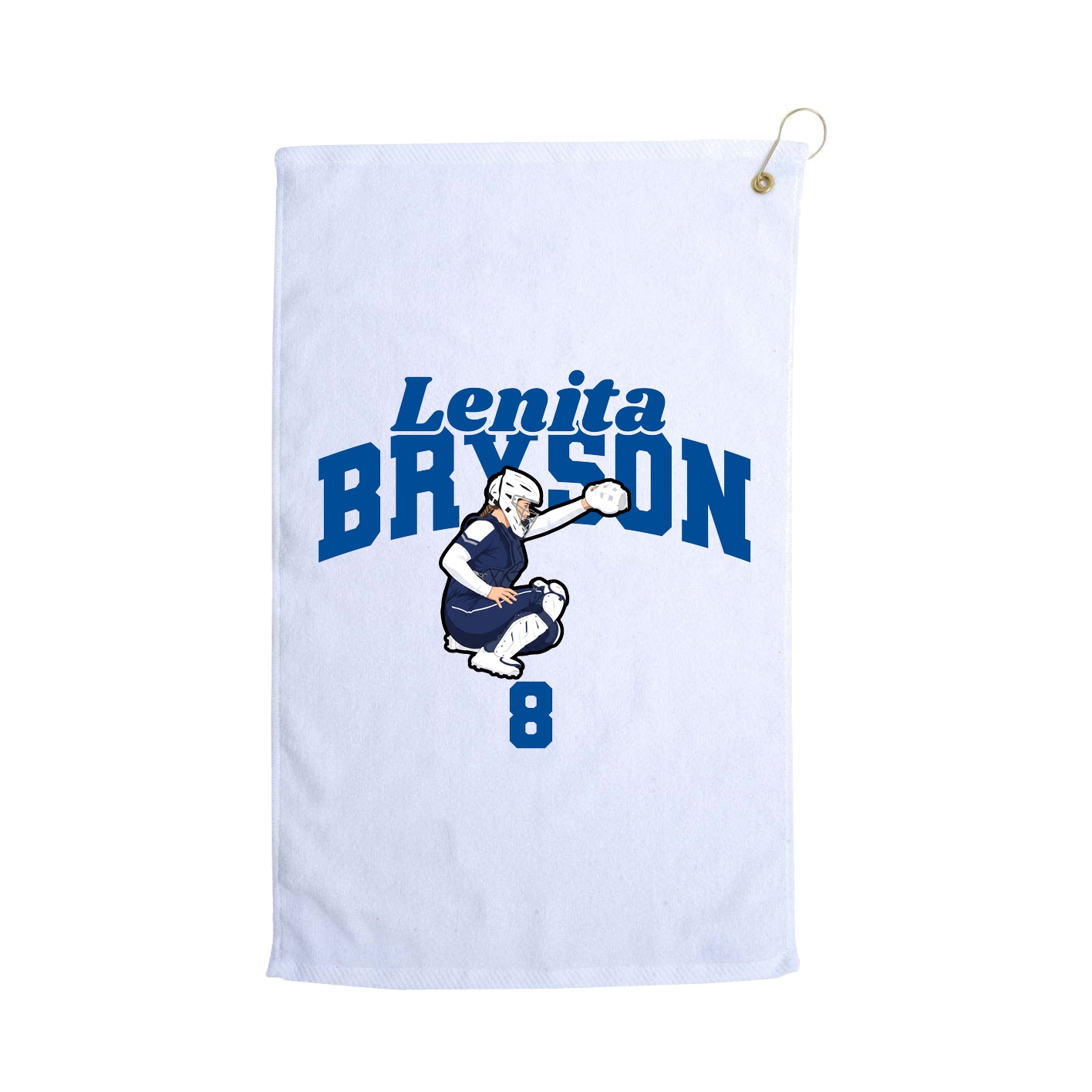 Golf Towel — Signature Arch in White