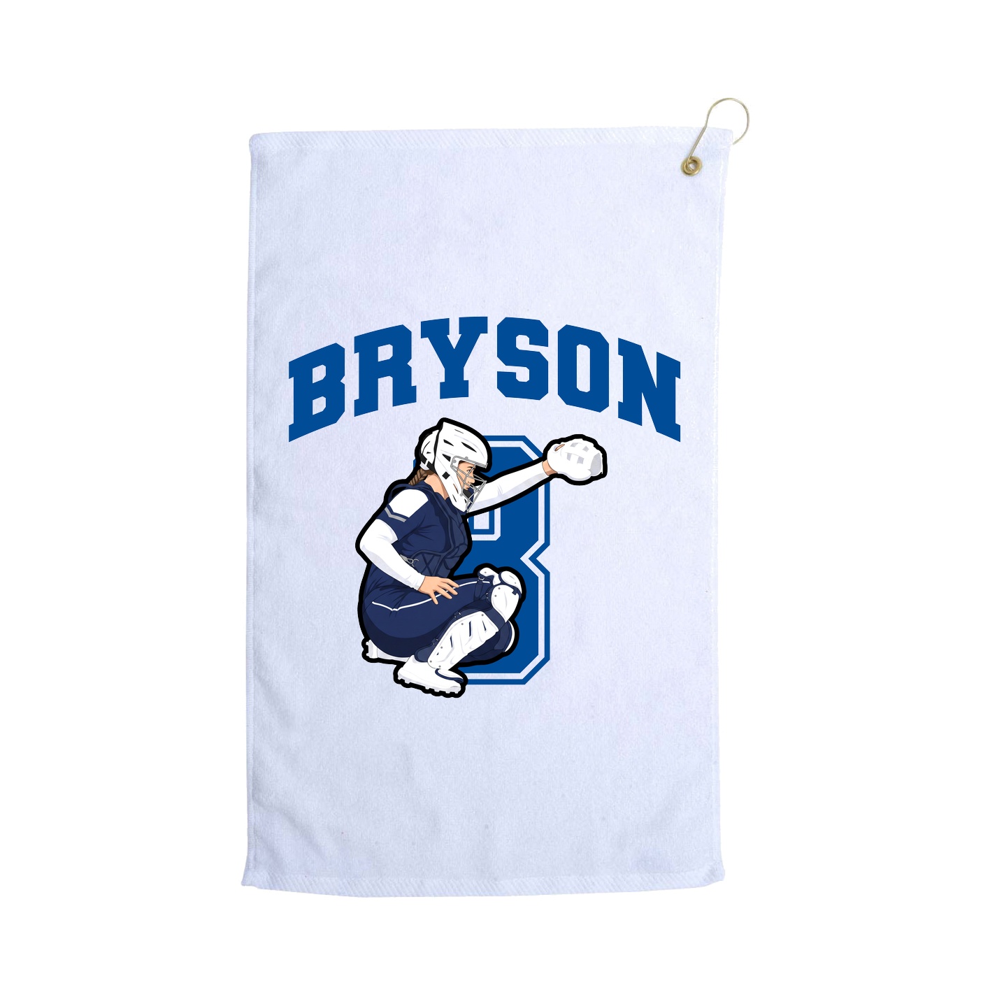 Golf Towel — Number in White