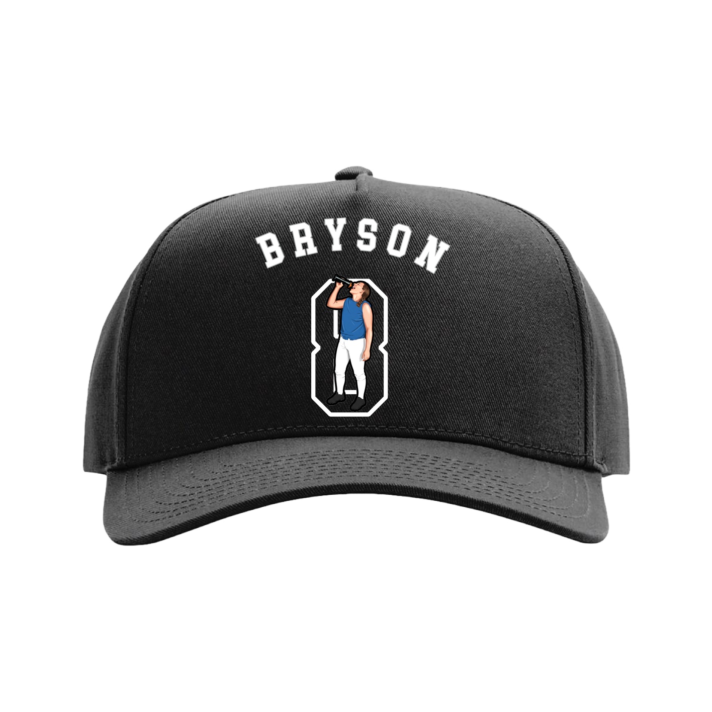 Full Fabric Five-Panel Champ Cap — Shirsey Arch in Black