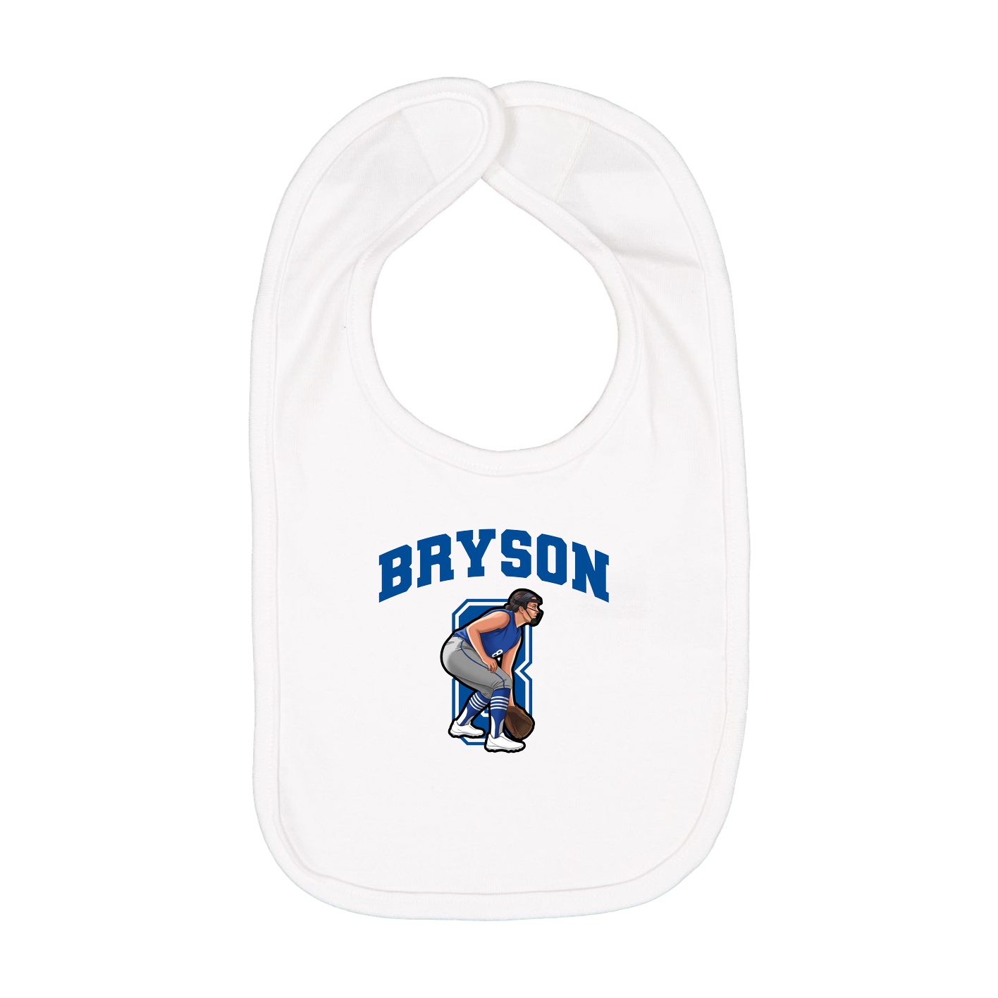 Infant Bib — Number in White