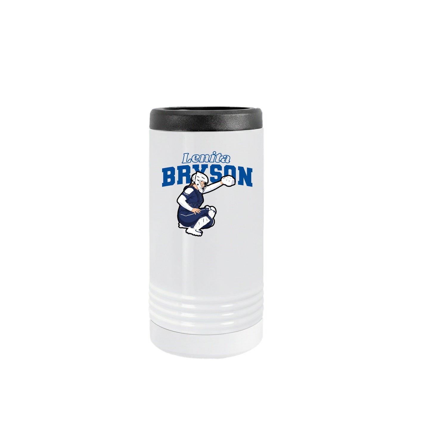 Slim Beverage Holder — Name Arch in White