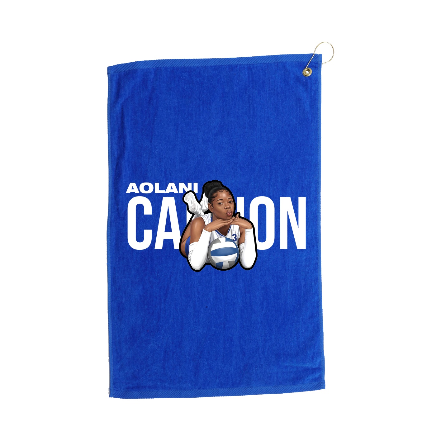 Golf Towel — Player Name in Royal
