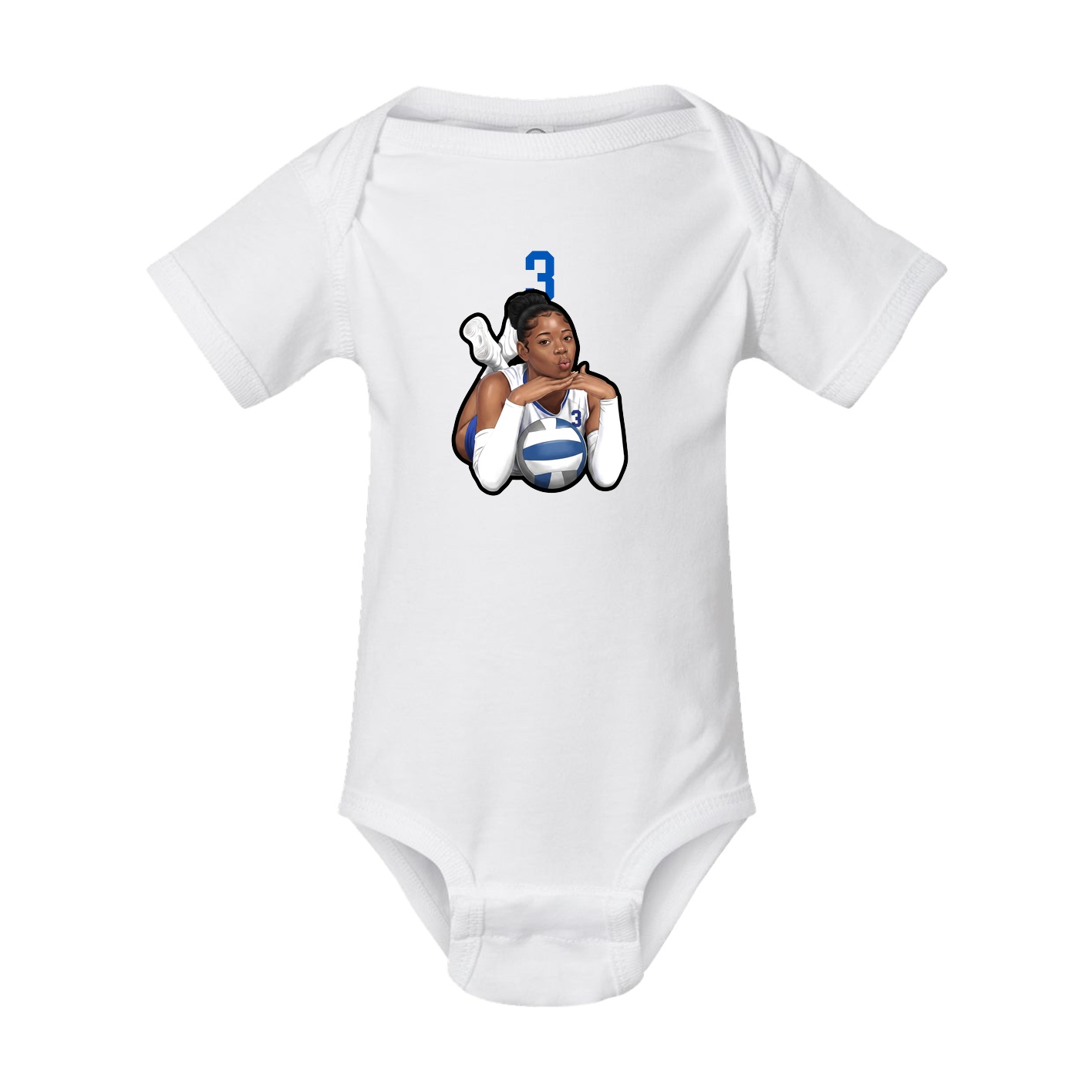 Baby Onesie — Number Top in White