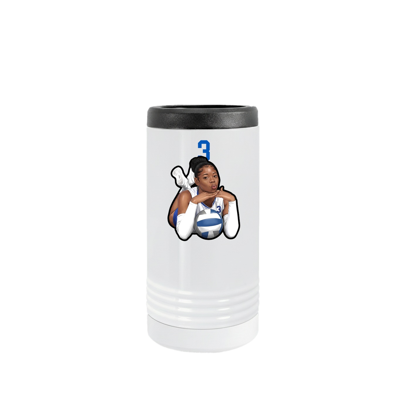 Slim Beverage Holder — Number Top in White