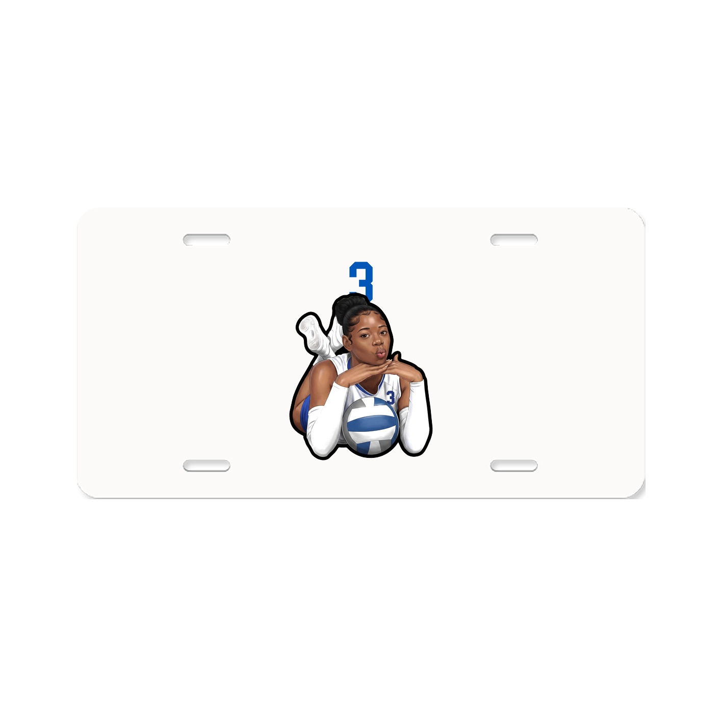 License Plate — Number Top in Classic