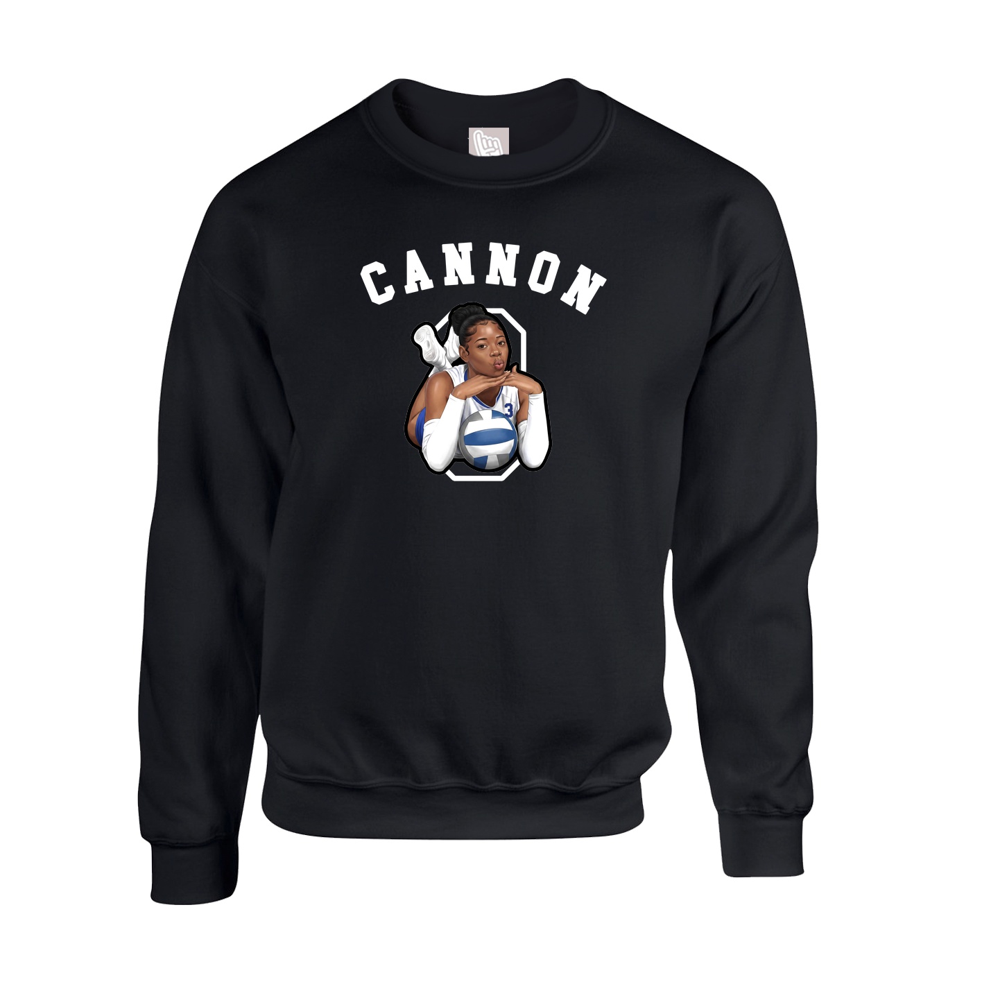 Fleece Crew — Shirsey Arch in Black
