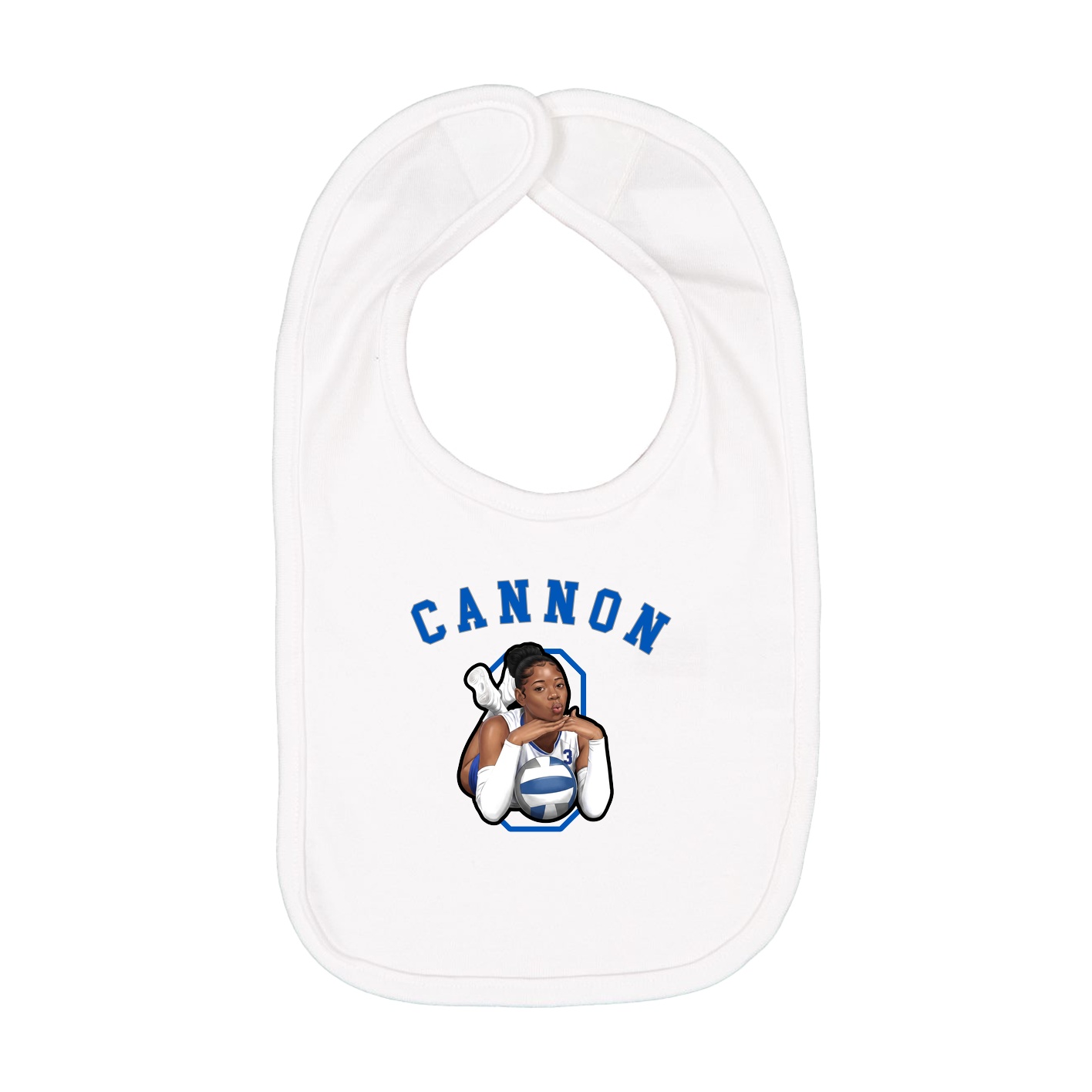 Infant Bib — Shirsey Arch in White