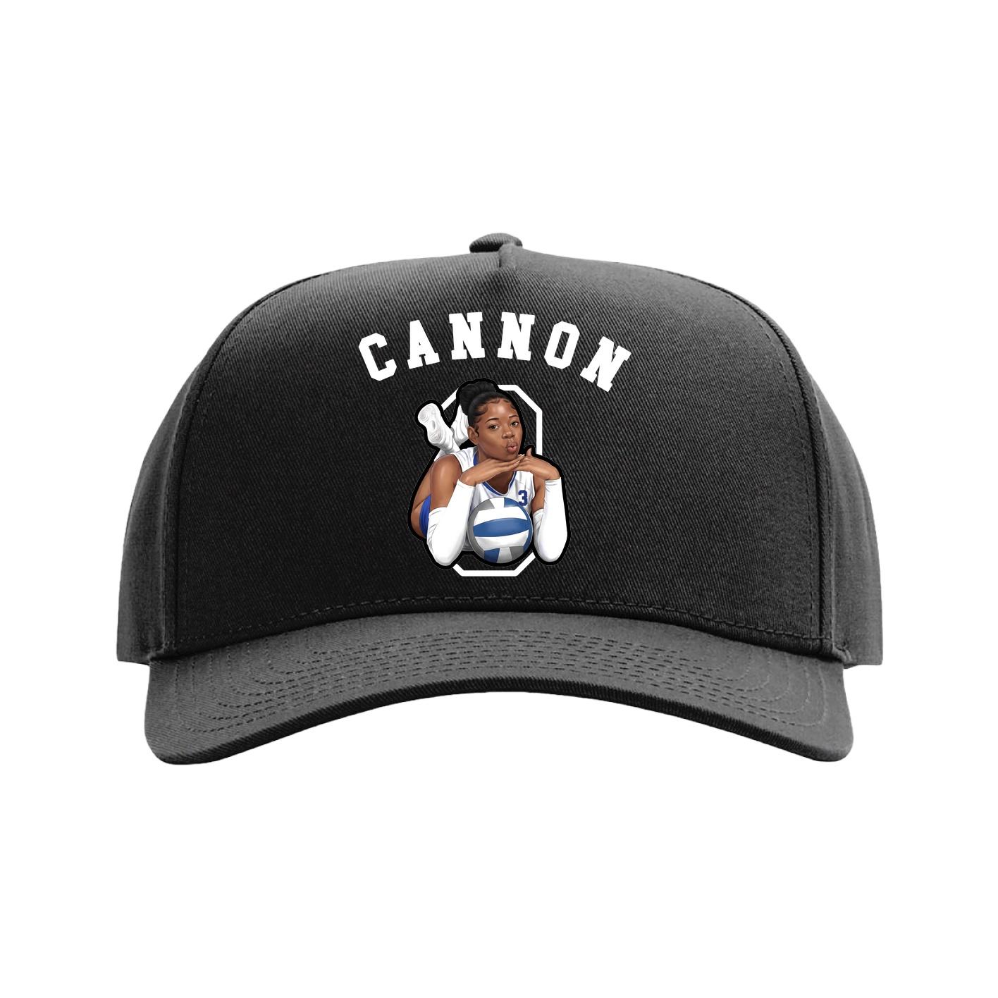 Full Fabric Five-Panel Champ Cap — Shirsey Arch in Black